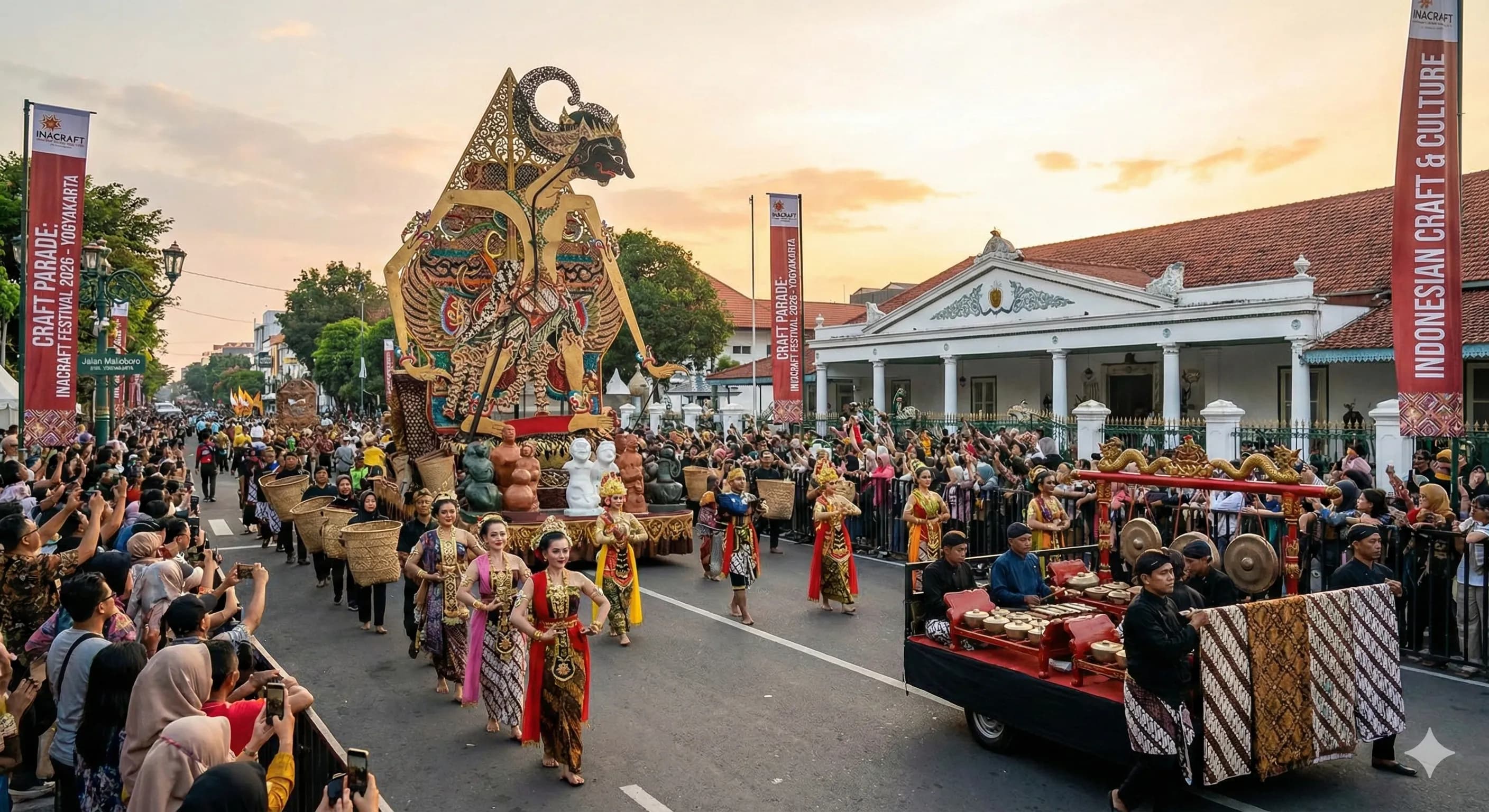 INACRAFT Craft Parade cultural performance with traditional Indonesian crafts and performers