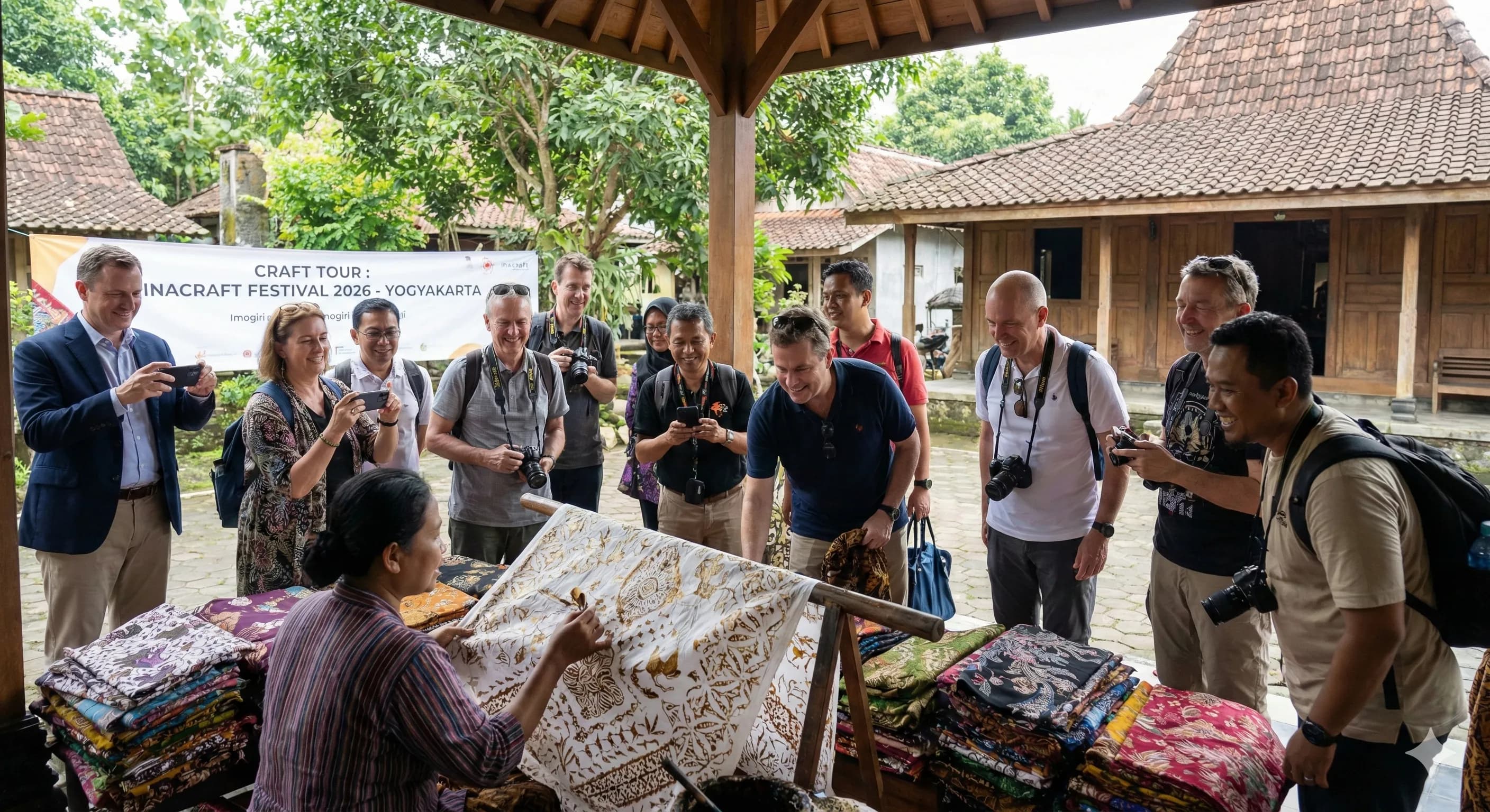 INACRAFT Festival Program - Craft Tour: Pengalaman Eksklusif di Balik Karya. Craft Tour merupakan program selama pelaksanaan INACRAFT Festival 2026 yang menghadirkan pengalaman wisata tematik satu hari bagi pengunjung, exhibitor, dan tamu VIP. Melalui kunjungan ke destinasi budaya dan sentra craft terpilih di Yogyakarta dan sekitarnya.